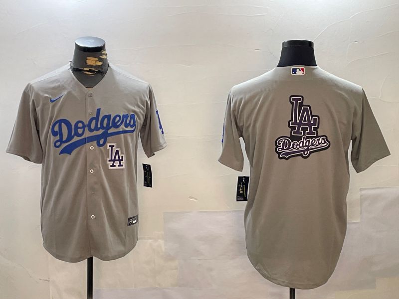 Men Los Angeles Dodgers Blank Grey Game 2024 Nike MLB Jersey style 12168->los angeles dodgers->MLB Jersey